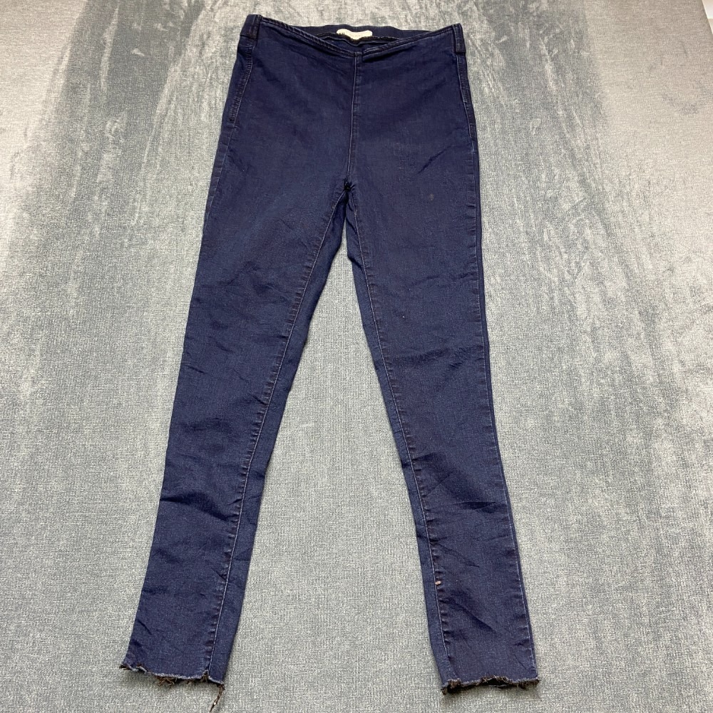 Free People Jeans Womens 29 Blue Denim All Seasons Casual Frayed Hem Skinny Leg